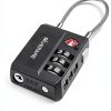 TSA Approved Luggage Locks 2 Pack GIVERARE Black 3-Digit Cable Padlock-2