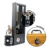 Padlock 4 Digit Combination Lock Desired Tools Weatherproof Zinc Black-2