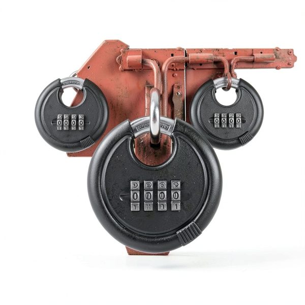 DAYGOS Combination Disc Padlock Heavy Duty 4‑Digit Lock Black-4