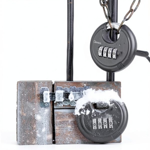 DAYGOS Combination Disc Padlock Heavy Duty 4‑Digit Lock Black-3