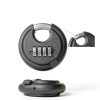 DAYGOS Combination Disc Padlock Heavy Duty 4‑Digit Lock Black-1