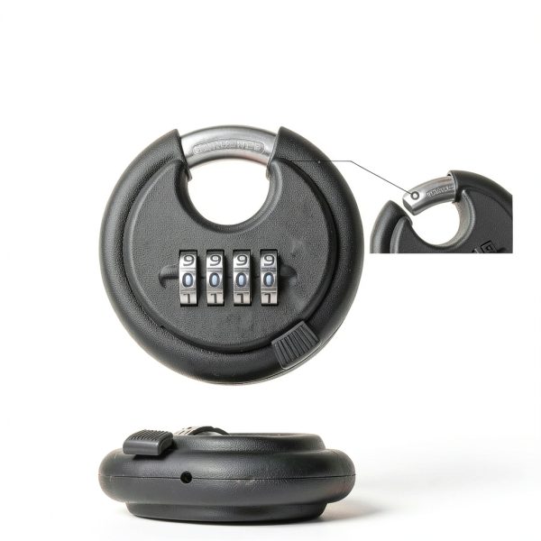 DAYGOS Combination Disc Padlock Heavy Duty 4‑Digit Lock Black-1
