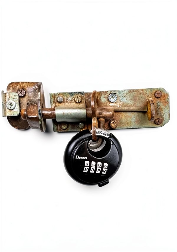 DAYGOS Combination Disc Padlock Heavy Duty 4‑Digit Lock Black-7