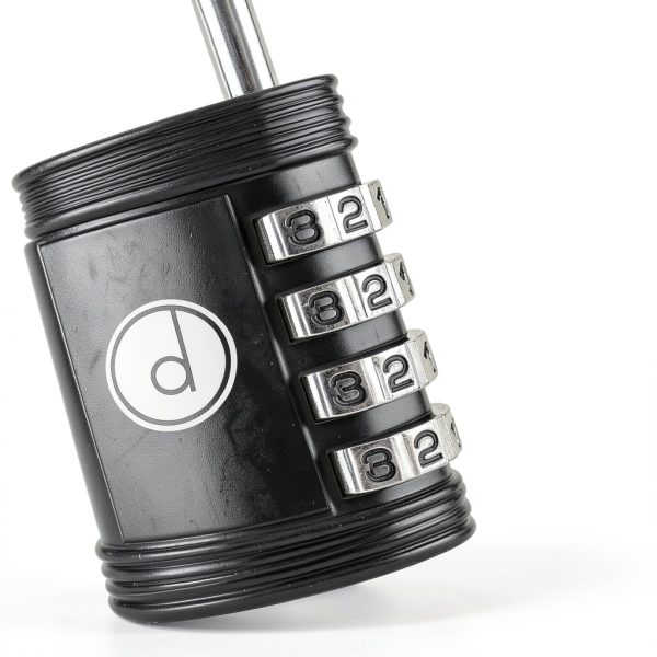 Padlock 4 Digit Combination Lock Desired Tools Weatherproof Zinc Black-1