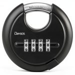 DAYGOS Combination Disc Padlock Heavy Duty 4‑Digit Lock Black-0