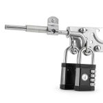 Padlock 4 Digit Combination Lock Desired Tools Weatherproof Zinc Black-0
