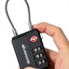 TSA Approved Luggage Locks 2 Pack GIVERARE Black 3-Digit Cable Padlock-4