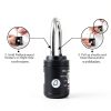 Padlock 4 Digit Combination Lock Desired Tools Weatherproof Zinc Black-3