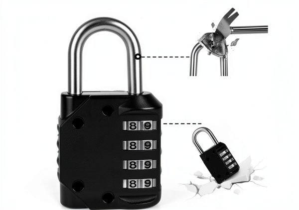 Combination Lock Vervida 2 Pack 4-Digit Outdoor Waterproof Padlock-6