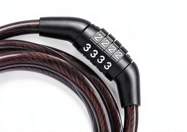BRINKS 5 Ft Bike Lock Cable with Preset Combination, Vinyl Covered Bike Lock Combination Cable for Outdoor Use-1