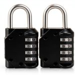 Combination Lock Vervida 2 Pack 4-Digit Outdoor Waterproof Padlock-0
