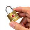 TSA Approved Travel Luggage Locks by GIVERARE Gold Brass Padlock 4-2