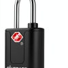 TSA Approved Travel Luggage Locks GIVERARE 4 Pack Black Padlock Set-3