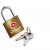 TSA Approved Travel Luggage Locks by GIVERARE Gold Brass Padlock 4-6
