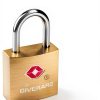 TSA Approved Travel Luggage Locks by GIVERARE Gold Brass Padlock 4-4