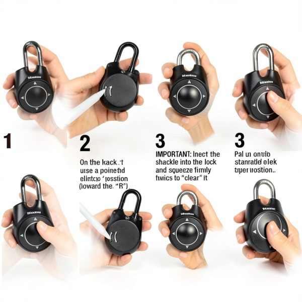 Directional Combination Lock Master Lock Padlock 1500iD Metal Body-4